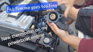 Boat maintenance New thermostat on my V8 boat engine [upl. by Avie]