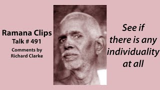 See if there is any individuality at all  Ramana Clips Talk  491 [upl. by Monteria]