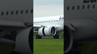 Lufthansa Airbus A320NEO Landing at Manchester Airport shorts [upl. by Ardelle270]