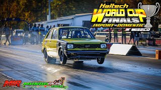 Toyota Starlet  WCF Breaks wheelie bar and launches into the sky [upl. by Baily]