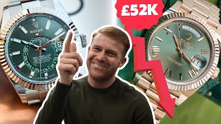 BEST ROLEX SKYDWELLER DIAL Customer LOSES 14K on DayDate Olive amp More  Trotters Jewellers [upl. by Ydiarf714]