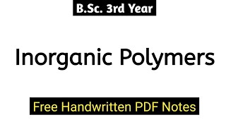 Synthetic Polymers  Introduction  BSc 3rd year  by pankaj sir [upl. by Mecke753]