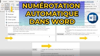 Numéroté automatiquement un document Word [upl. by Roee200]