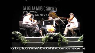 Wong Piano Quartet 2010 with excerpts from Poes quotLigeiaquot [upl. by Mutz724]