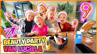 BEAUTY PARTY VAN LUCiLLA 💄  kinderfeestje 9 jr  Bellinga Vlog 3080 [upl. by Valenba729]