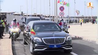 Inauguration Stade Me Abdoulaye Wade  Arrivée du Président Macky Sall [upl. by Cressi]