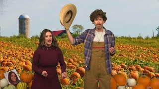 TV hosts ditch studio and skip to the pumpkin patch [upl. by Alrick]