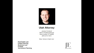 Quiet Title Lawyer Salt Lake City UT 84115  Jeremy Eveland [upl. by Asina]