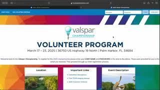 Valspar Championship  Volunteer Registration [upl. by Francine]