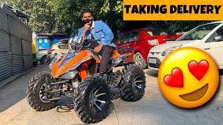 TAKING DELIVERY OF MY NEW ATV BIKE 300 CC 😱 [upl. by Philoo]