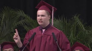 Autistic teen gives powerful graduation speech [upl. by Riella606]