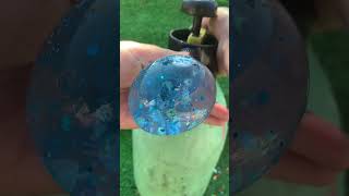 Expanded nanotape blue water balloon🫧🥶💙 nanoglue resinart nanotape shorts youtubeshorts [upl. by Rasla]