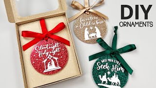 GLITTER ACRYLIC ORNAMENTS YOU HAVE TO TRY  NO RESIN NEEDED [upl. by Chaffee]