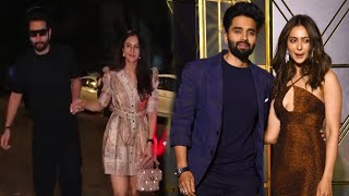 Jacky Bhagnani With Rakul Preet Singh At Birthday Celebration of Manchus  viralvideo youtube [upl. by Guinna894]