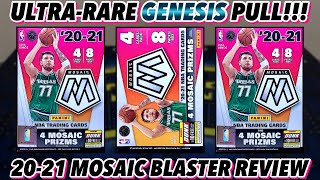 ULTRARARE GENESIS PULL  202021 Panini Mosaic Basketball Retail Blaster Box Review x3 [upl. by Medrek]