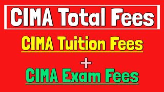 Fee structure of cima  CIMA total cost  Perfect info [upl. by Fitzpatrick]