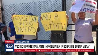 Ica vecinos protestan ante inmobiliaria “Piedras de Buena Vista” [upl. by Elpmid484]