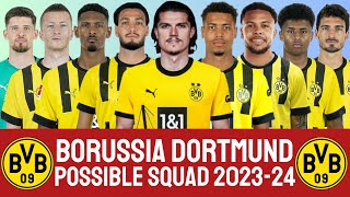 Borussia Dortmund Possible Squad 202324 With Marcel Sabitzer  BORUSSIA DORTMUND  BUNDESLIGA [upl. by Noraj331]