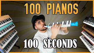 I Played 100 Pianos in 100 Seconds [upl. by Innaig]