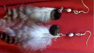 Beading Ideas  Feather earring [upl. by Vashtia756]