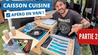 La cuisine PARFAITE pour mon VAN  Prêt pour lapéro  diy vanlife [upl. by Gurney52]