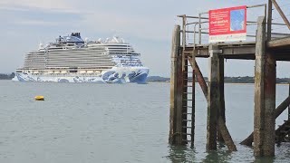 ships360 5 cruise ships departing Southampton 15 September 2024 [upl. by Ecnadnak]