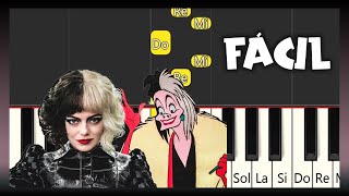 CRUELLA DE VIL  PIANO FÁCIL CON NOTAS [upl. by Gathard]