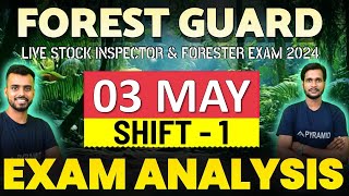 Odisha forest guard exam paper analysis 03 May  1st shift  Pyramid Classes Forest guard Classes [upl. by Hploda]