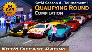 KotM4 Tournament 1 Full Qualifying Round Compilation Diecast Racing [upl. by Ahsilahk]