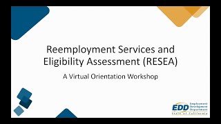 RESEA Virtual Orientation [upl. by Nohsal]