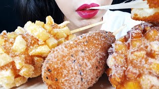 MUKBANG ASMR 먹방 EATING SOUNDS MYEONGRANG HOT DOG 명랑핫도그 [upl. by Alludba263]