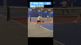 Learn PATIENCE in pickleball 😭 27 Shot RALLY 🔥 shorts short pickleball shortsviral [upl. by Marilee]