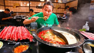 Insane Sichuan Chinese Food BEST SPICY HOT POT  Dino Mala Ribs in Los Angeles [upl. by Atikan]