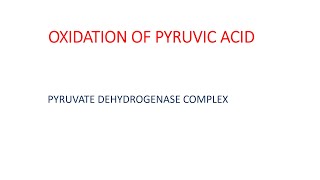 Oxidation of pyruvic acid Pyruvate Dehydrogenase complex  পাইরুভিক অ্যাসিডের জারণ  Class Xi [upl. by Prasad866]