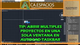 TIPS COMO ABRIR MULTIPLES ARCHIVO EN UNA SOLA VENTANA EN AUTOCAD TASKBAR [upl. by Chaffinch]