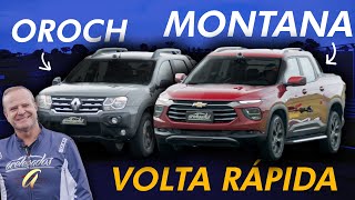 NOVA MONTANA Ã‰ MAIS RÃPIDA QUE A TORO NA VOLTA RÃPIDA  Renault Oroch 13 turbo na pista [upl. by Gustafson]