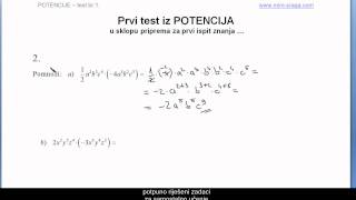 Potencije riješeni zadaci  prvi test iz matematike 1  zadatak br2 i br3 [upl. by Sikleb345]