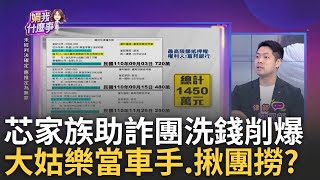 芯自爆百萬匯款反啟疑竇 檢警追詐團產業鏈金主發現 助詐團洗錢削爆了 芯大姑頻揪團親友quot一起賺quot 芯角色│陳斐娟 主持│20240423｜關我什麼事 [upl. by Eseila574]