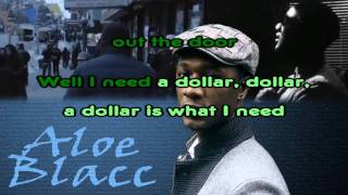 Aloe Blacc  I Need A Dollar Karaoke  Instrumental with backing vocals [upl. by Yntirb]