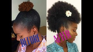 Faux Frohawk  Styling 4C Hair [upl. by Nlyak]