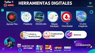 TALLER EN VIVO 1 HERRAMIENTAS DIGITALES  INTELIGENCIA ARTIFICIAL [upl. by Annel]