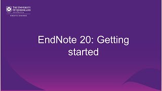 EndNote 20 Getting started [upl. by Sophy]