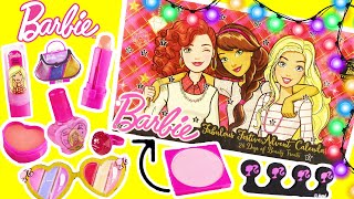 Barbie Fabulous Beauty Advent Calendar 2020 Lip Gloss Makeup Jewelry Nail Polish [upl. by Auoz]