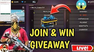 FREE FIRE LIVE CUSTOM ROOM GIVEAWAY  FF LIVE TEAM CODE GIVEAWAY  FF LIVE GIVEAWAY DJ ALOK FF LIVE [upl. by Wimsatt]