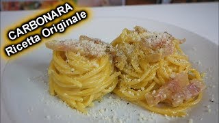 CARBONARA RICETTA ORIGINALE PRONTA IN 10 MINUTI [upl. by Annairam]