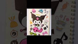 Kuromi💜 Sanrio sticker book asmr sticker paperdiy cute shorts [upl. by Gothard]