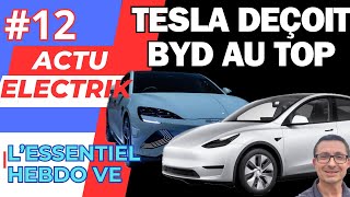 ACTU ELECTRIK 12 ⚡️TESLA VENTES en HAUSSE mais DEÇOIT FACE À BYD [upl. by Atinnor824]