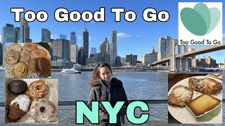 Saving NYCs Leftover foods and my money USING TOO GOOD TO GO APP  Review  Stop Food Waste [upl. by Edahc]