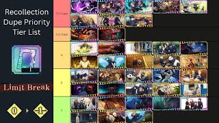 Recollection Limit Break Priority Tier List [upl. by Llatsyrk900]