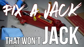 How to Fix a Hydraulic Jack that wont JACK [upl. by Nosyarg477]